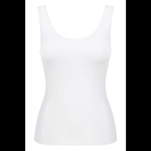 Rhonda Shear Women's Seamless Tank Top with Shelf Bra White - Regular